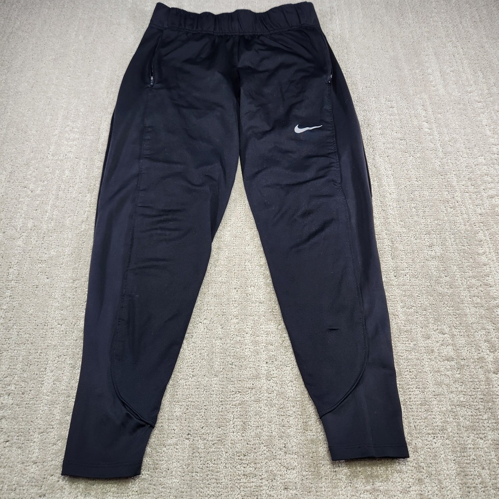 Nike Running Pants Women Small Therma Fit Essential Training Stretch Black Slim